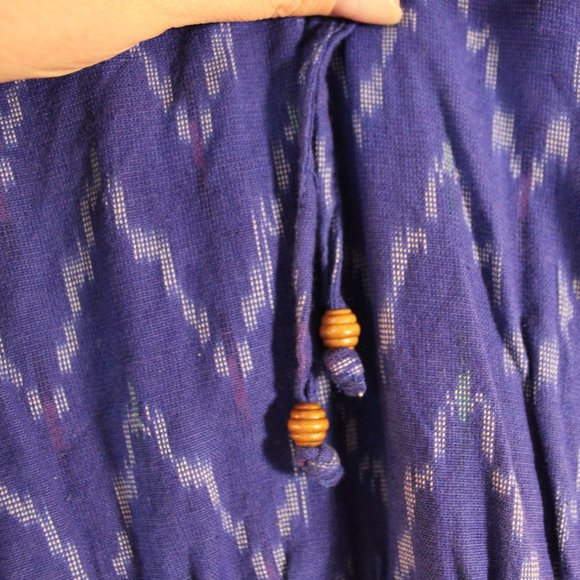 Gap A-line Triangle Cut Out Neckline Dress - Size Large, Majorca Blue, Side Zip - Picture 10 of 15